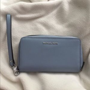 Blue MICHAEL KORS large smartphone wallet